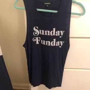 EXPRESS Sunday Funday Graphic Tank